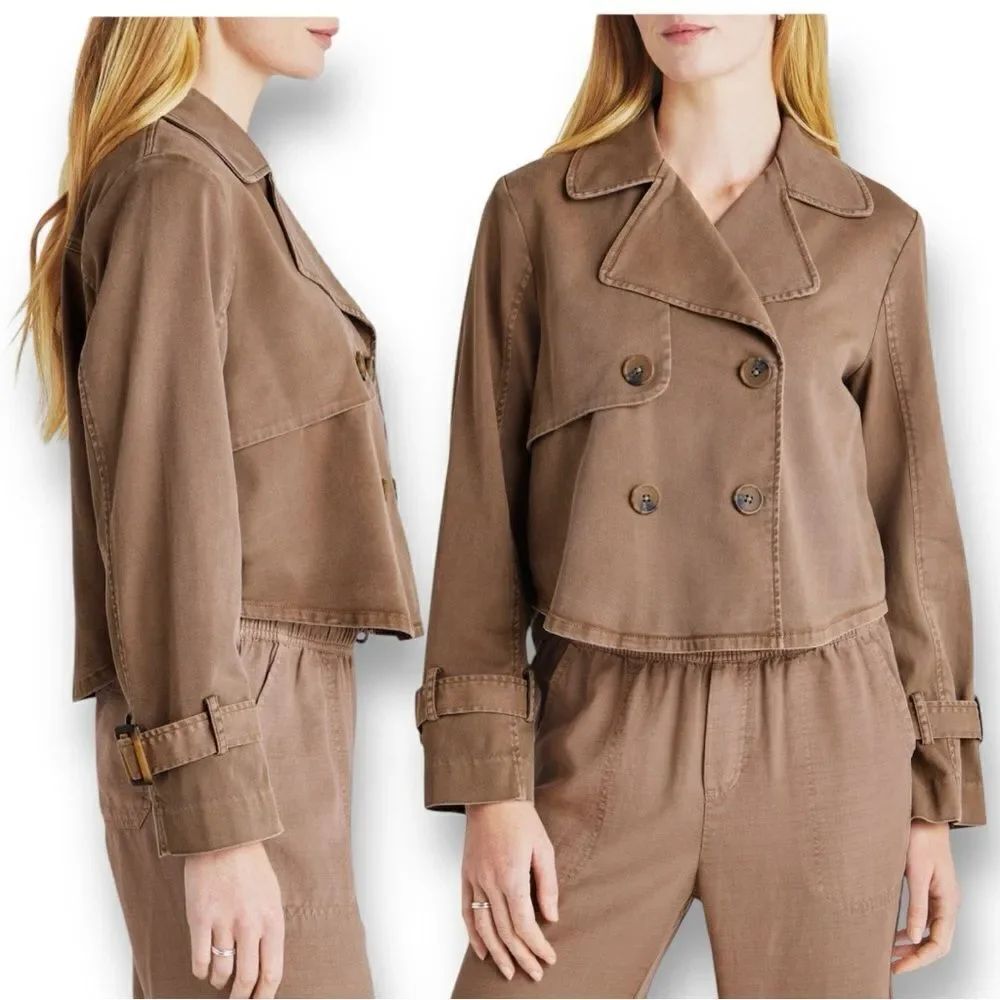 SPLENDID Women’s Portia Double Breasted Jacket in the Size Large in Macchiato